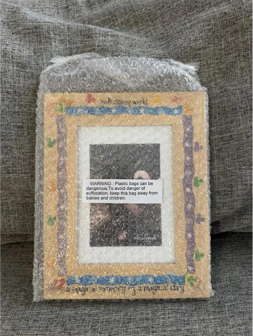 Disney Parks Wooden Photo Frame A Magical Memory of a Magical Day 5x7 New In Box